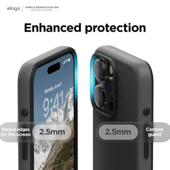 Cover Iphone 15 Pro Max Magsafe Elago - Dark Gray - Black